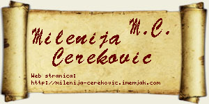 Milenija Čereković vizit kartica